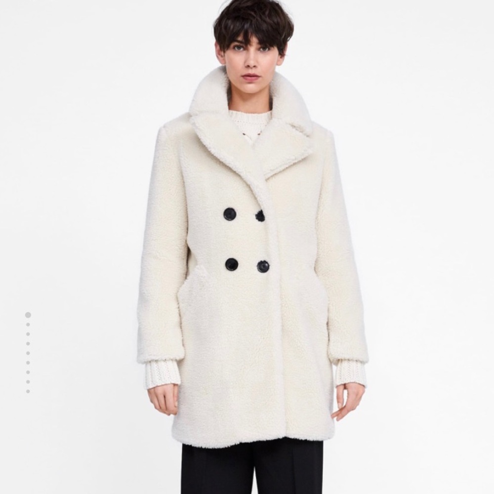 Cream Sherpa Coat